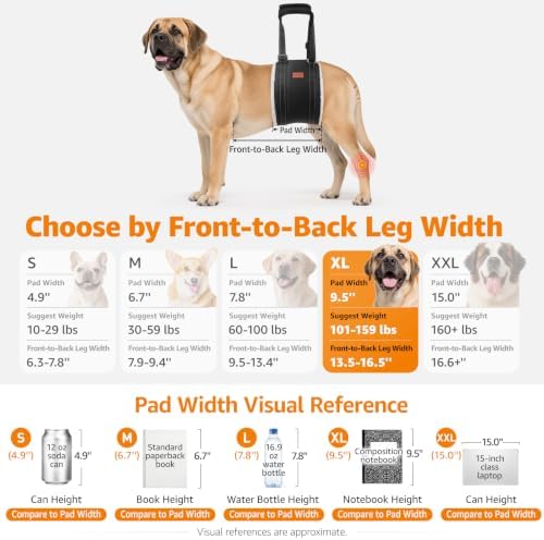 LOOBANI Dog Sling for Extra Large Dogs Hind Leg Support Weak Rear Leg Aid - Image 5