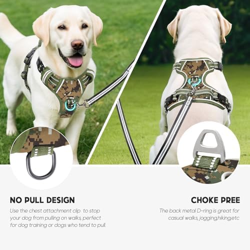 Timos Dog Harness Medium Sized, Quick Release 3 Buckles, Military Green - Image 5