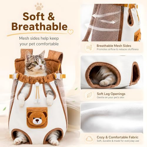 Cute Bear Design Front Pet Carrier Backpack - Image 5