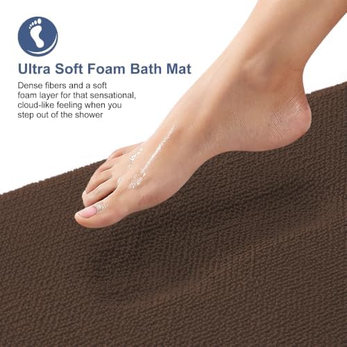OLANLY Memory Foam Bathroom Runner Rugs 45x27, Absorbent Long Mat - Image 2