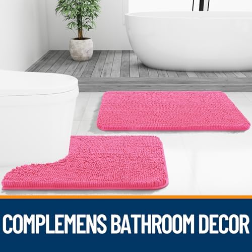 OLANLY Bathroom Runner Rugs 47x24, Extra Soft Absorbent Chenille Bath Rugs - Image 7