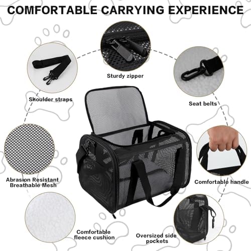 Dog Carrier Pet Carrier for Small Medium Cats Dogs Puppies up to 16 Lbs - Image 4