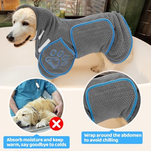 SlowTon Dog Bathrobe Drying Coat – Super Absorbent Fast Drying - Image 7