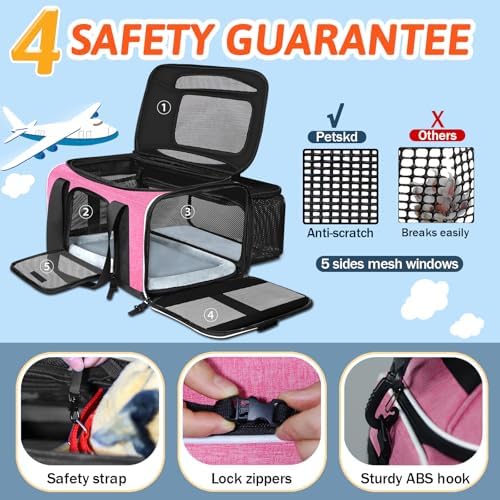 Petskd Top and Side Expandable Small Pet Carrier Airline Approved - Image 6