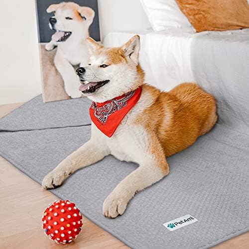 PetAmi Waterproof Dog Blanket, Leakproof Puppy Blanket, 40x60 Light Gray - Image 5