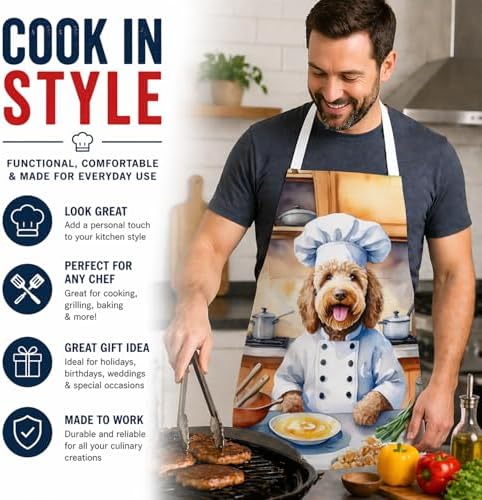 Caroline's Treasures Labradoodle The Chef Apron Cooking Kitchen Server Baking - Image 2