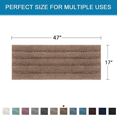H.VERSAILTEX Bath Rugs for Bathroom Non Slip Bath Mats Extra Thick Chenille - Image 2