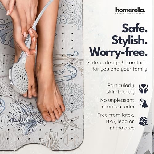 homerella Bathtub Mat Non Slip Kids 40x16 Baby Bath Mat Non Slip Anti Mold - Image 2