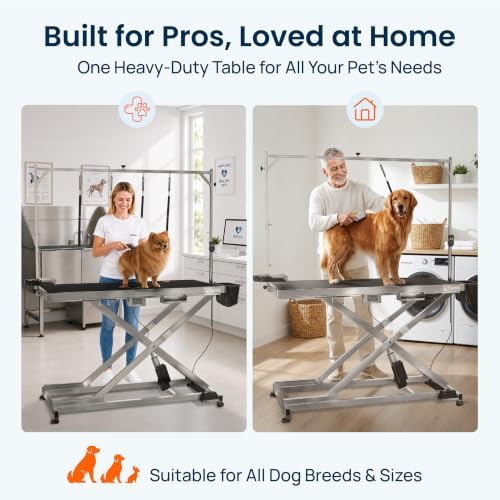 KANIS 60" Professional Electric Dog Grooming Table, 304 Steel, Heavy Duty - Image 6