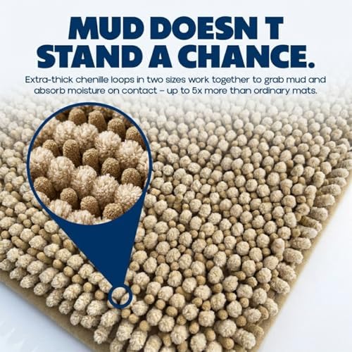 Muddy Mat® T.Max Dual Tone Indoor Dog Door Mat Slip Resistant Chenille Entryway - Image 3