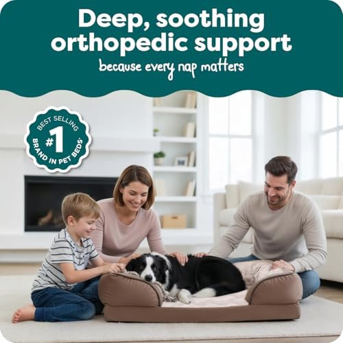 Furhaven Orthopedic Dog Bed for Large/Medium Dogs w/ Removable Bolsters & - Image 2