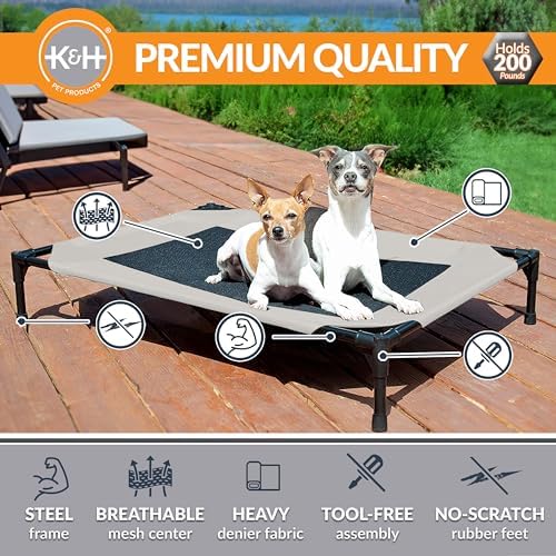 K&H Outdoor Elevated Dog Bed, Cooling Raised Dog Bed, Medium 32x25in - Image 2