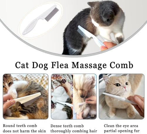 7PCS Dog Grooming Brush Kit for Shedding and Matted Fur, Self-Cleaning Slicker - Image 5