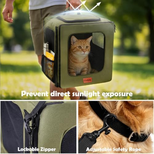 Vivifying Dog Backpack Carrier, 16.5"×15"×10.6" Breathable Pet Backpack - Image 5