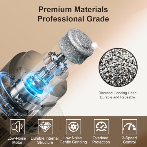 Dog Nail Grinder Silent Upgraded Cordless Grooming - Image 2