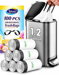 1.2 Gallon 100 Counts Small Drawstring Trash Bags by Teivio, 1.5 Gallon by Teivio