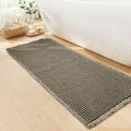 Waffle Bath Mat, Boho Bathroom Rugs Non Slip Washable by GRLYUH