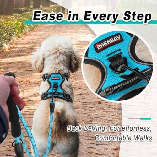 BARKBAY Dog Harness for Small Sized Dog No Pull 2 Leash Clips Dog Vest - Image 3