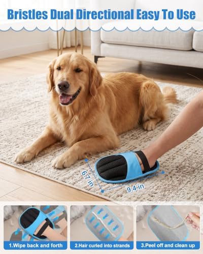 2 Pack Pet Hair Removal Glove for Dogs & Cats - Image 3