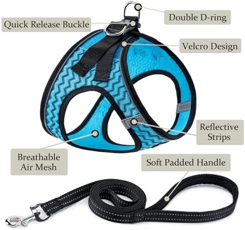 Dog Harness with Leash Set, Step-in Adjustable Puppy Vest - Image 2