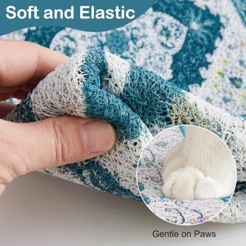 Glittme Cat Litter Mat 24"x15" Non-Slip Washable Trapping Mat - Image 4