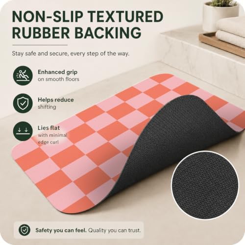 Natural Diatomaceous Earth Bath Mat, Ultra Thin Quick Dry Floor Rug - Image 5