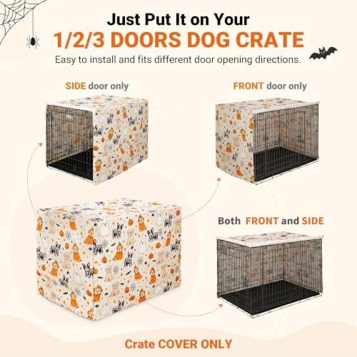 Explore Land Halloween Pattern Dog Crate Cover, 48 Inches - Image 2