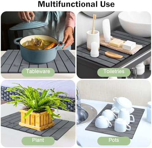 Stone Dish Drying Mat for Kitchen Counter, Versatile Stone Drying Mats for Cups - Image 6