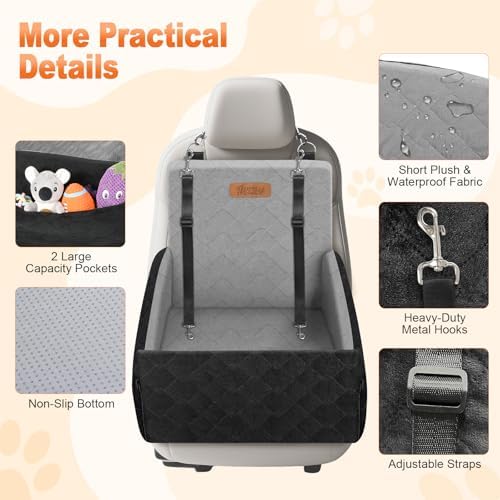 Elevated Dog Car Seat for Small and Medium Dogs Up to 35 lb - Image 6