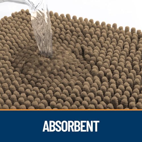 OLANLY Dog Door Mat for Muddy Paws 47x32, Super Absorbent Chenille Mud Mat - Image 3