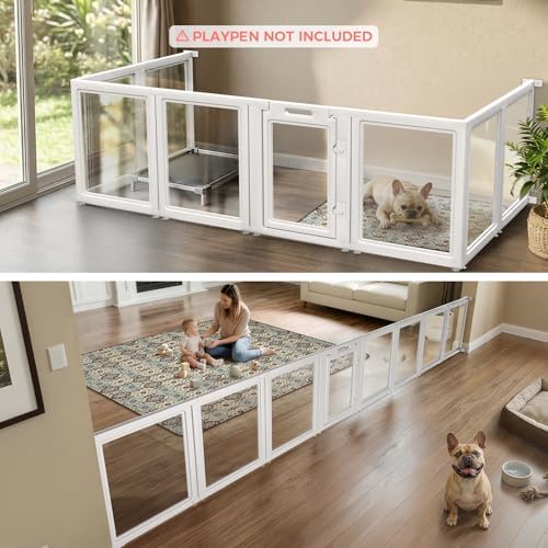 FXW Fence-to-Wall Anchors for AuraSpace Acrylic Indoor Dog Playpen - Image 2