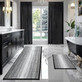 BSICPRO Bathroom Rugs Sets 2 Piece, Non Slip Striped Bath Mats by BSICPRO