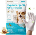 Pet Glove Wipes for Dogs & Cats, Grooming Bath Wipes by Petinstinct