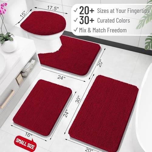 OLANLY Bathroom Rugs 34x21, Extra Soft Absorbent Chenille Bath Rugs - Image 2