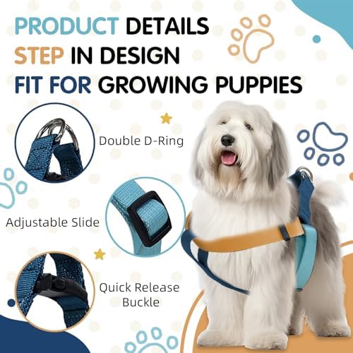 XS Dog Harness, Adjustable Step-in Design, Heavy Duty, Easy Walk, - Image 4