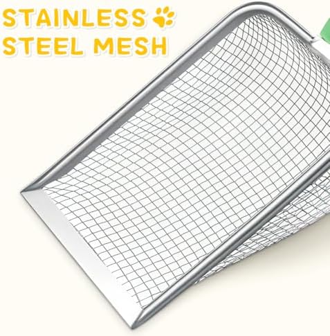 Metal Cat Litter Scoop, Sturdy Litter Cleaner Corner Shovel, Stainless Steel - Image 5