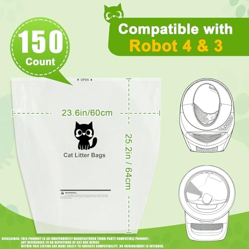 Litter Box Ro.bo.t 4/3/5 Waste Bag, 9-11 Gal Capacity - Image 2