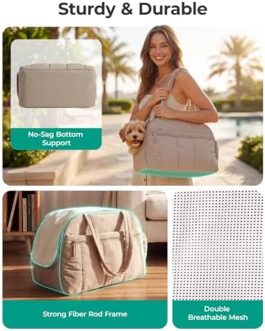 BAGSMART Dog Purse Carrier for Small Dogs Up to 13lbs Puppy Travel Tote Bag - Image 2
