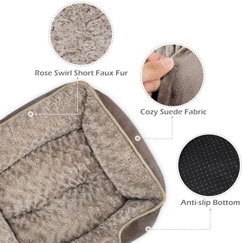 INVENHO X-Large Dog Bed Rectangle Washable Orthopedic Soft Calming Sleeping - Image 4