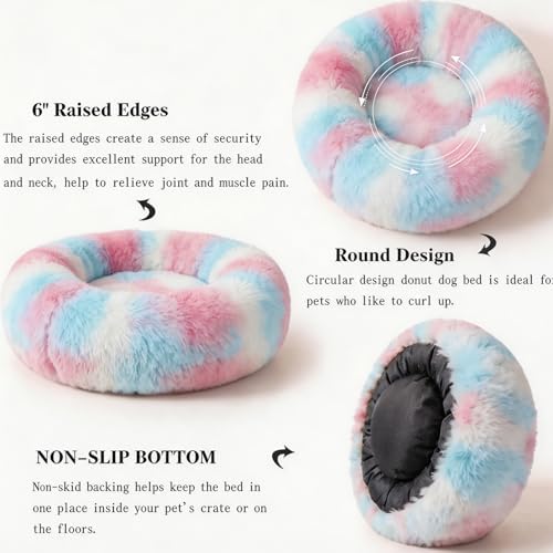 nononfish Cozy Donut Pet Bed, Soft Calming Dog Bed - Image 5