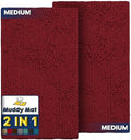 Muddy Mat® 2-Piece Red Medium 30"X19" AS-SEEN-ON-TV Highly Absorbent Microfiber by MuddyMat%C2%AE