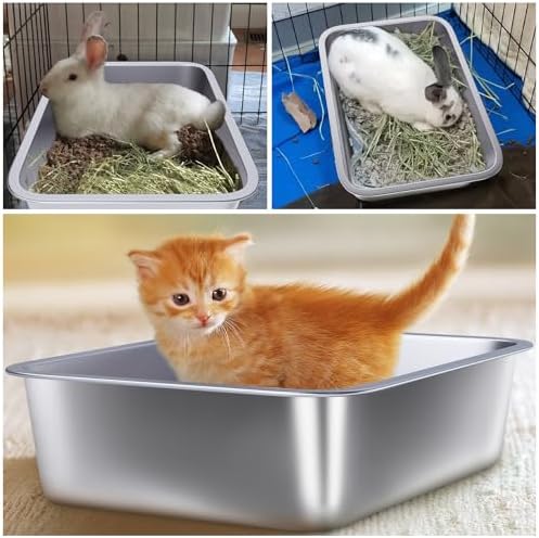 Stainless Steel Litter Box for Kitten, Small Litter Box 2 Pack - Image 6
