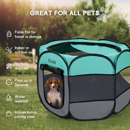 Goozii Pet Cat Playpen for Indoor Cats Enclosed, Puppy Dog Play Pen for Outdoor - Image 3