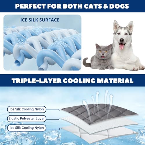 Paw Legend Dog Cooling Mat for Dogs 22" x 28", Pet Cooling Pad Blanket for Dogs - Image 5