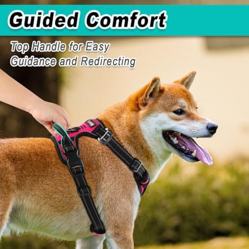 BARKBAY Dog Harness for Large Dog No Pull 2 Clips 3 Buckles Dog Vest - Image 5