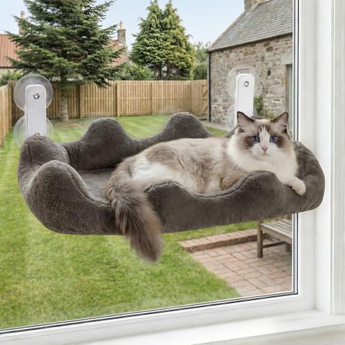 Homegroove Cat Window Perch, 24 x 12 Inch Foldable Cat Hammock by homegroove