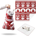 27.5" Large Cat Wrap for Nail Trimming for Adult Cats & Small Dog RED by Kiorafoto