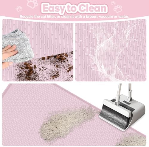 Silicone Cat Litter Mat for Litter Box 34”x22” Large Cat Mat - Image 5