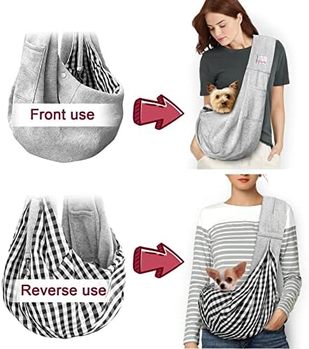 Pet Dog Sling Carrier for 3-10 lbs pet, Dog Purse Pouch, Dog Satchel, - Image 5