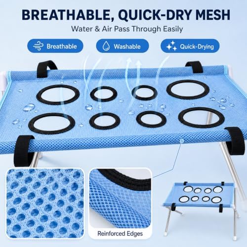 Dog Grooming Hammock with Stand, Foldable Pet Grooming Table and Bathing Station - Image 3